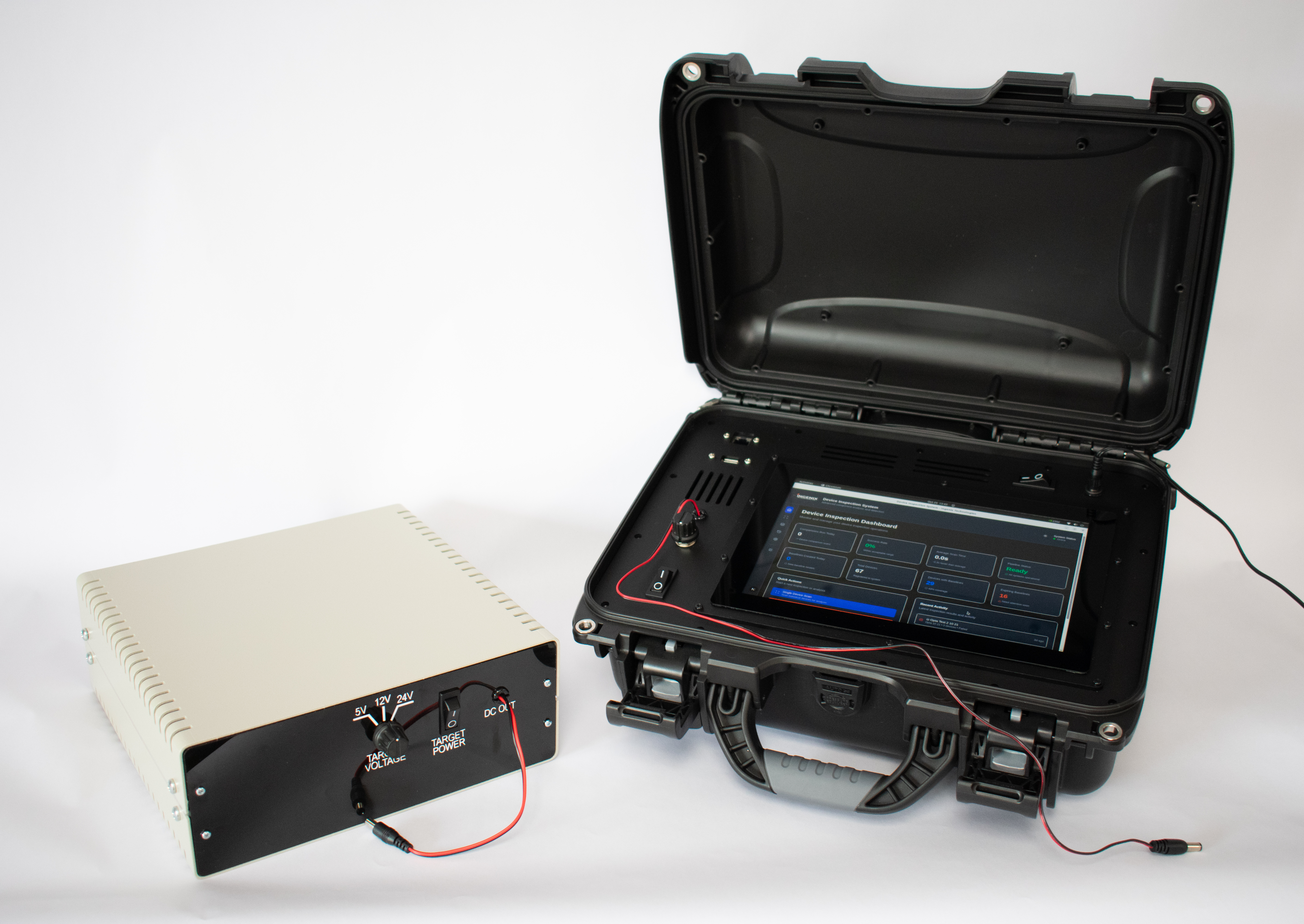 DIS complete system — bench unit and portable case
